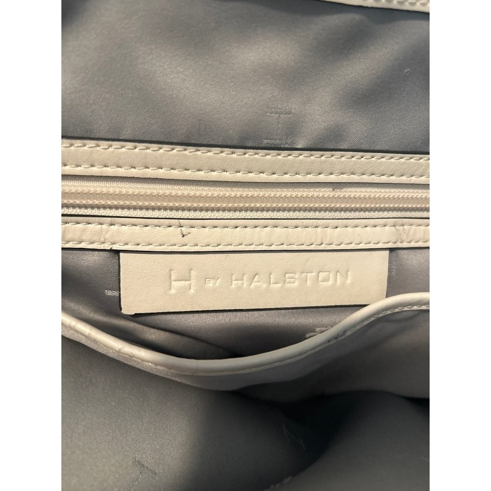 Vintage White Leather Bucket Bag H By Halston - Picture 6 of 8
